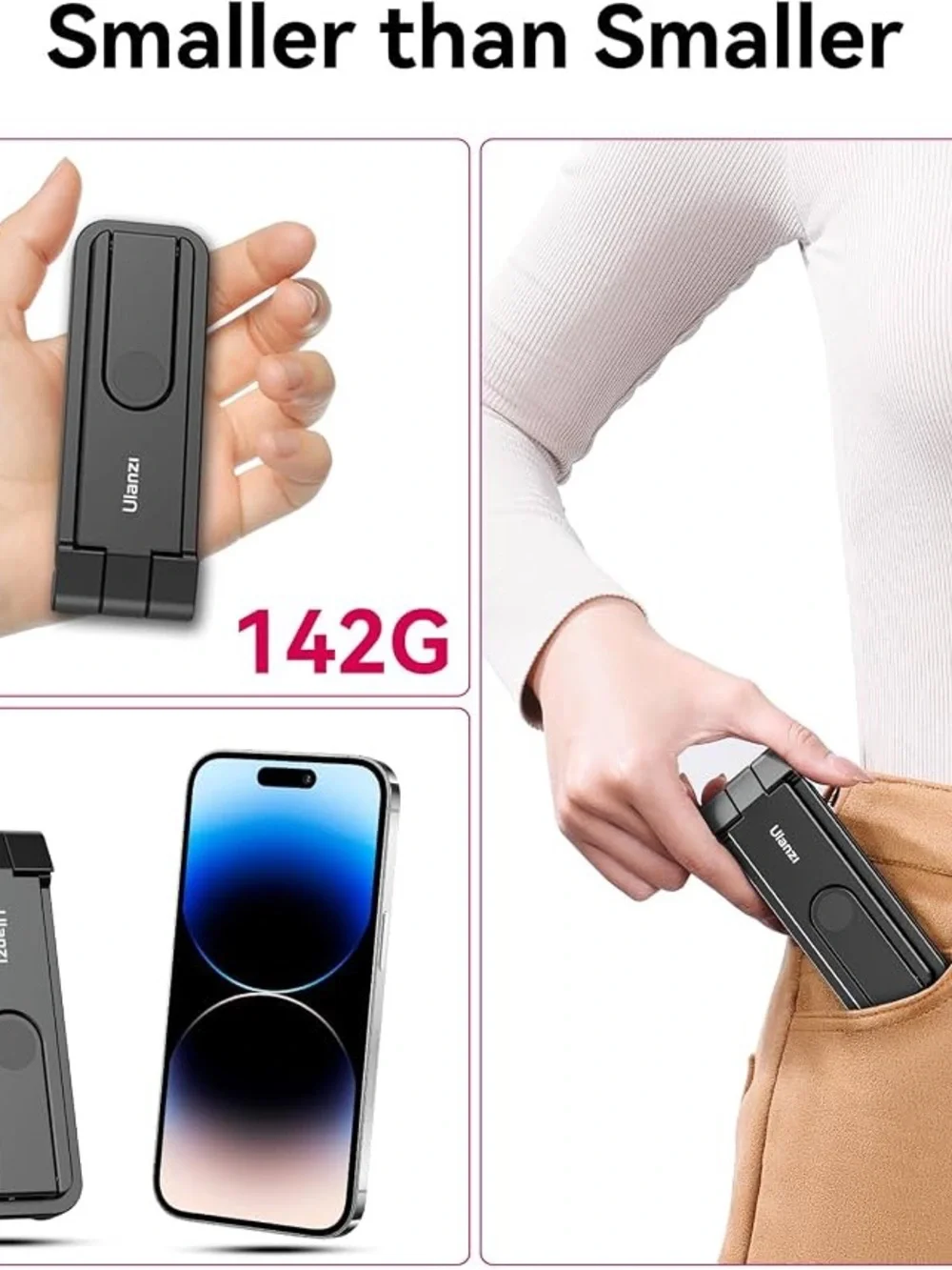 Ulanzi Aluminum Foldable Smartphone Tripod/Stand in Black
